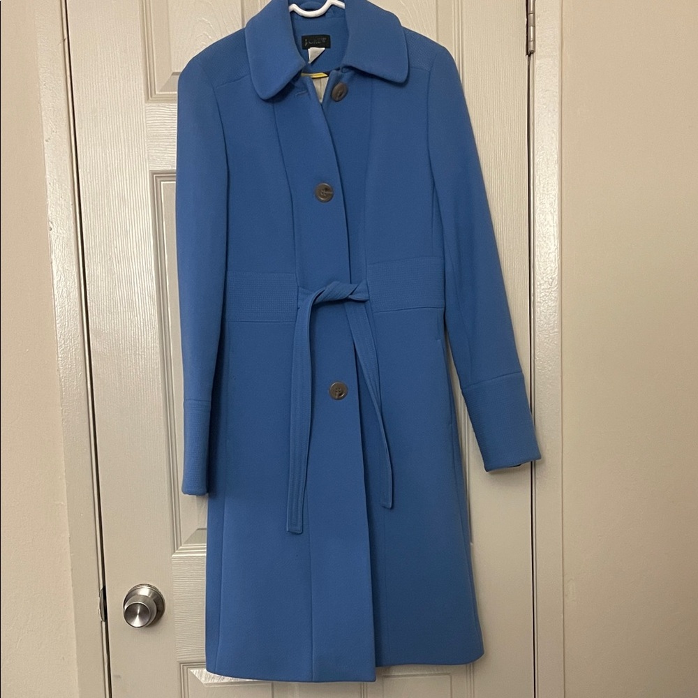 J. Crew Women's Blue Trench Coat